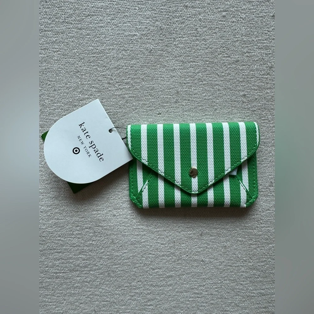 💚NWT Kate Spade Stripe Envelope Card Case